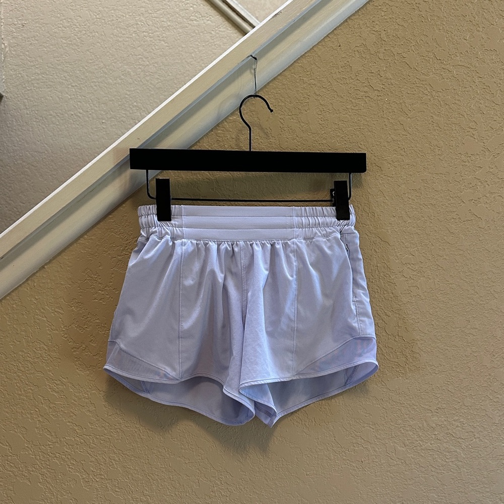 Lululemon Hotty Hot High-Rise Lined Short 4” in Serene Blue